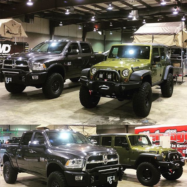 NutHouse Ram Package and JK Wrangler at Dayton Offroad Expo, cincinnati jeep and truck shop
