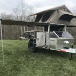 Peanut Trailer, Expedition trailer, Off road trailer, aluminum trailer, Nuthouse trailer, Nuthouse Industries, car camping, warm and dry camping, glamping, Ohio overland, ohio trailers, overland trailer, adventure trailer, 23Zero roof top tent, ARB Awning, Solar panel trailer, partner steel stove,