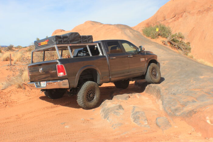 moab full size truck, moab diesel truck, RAM truck bed rack, Roof Top Tent Rack, Expedition truck bed rack, aluminum truck rack, aluminum bed rack, truck rack, overlanding truck rack, overlanding full size truck, overlanding diesel, overlanding full size truck, truck camping, off road truck, 23 zero