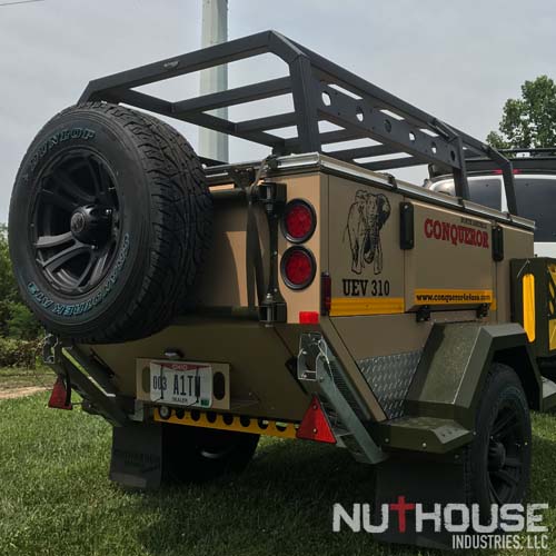 Conqueror Trailer with NutHouse Industries Rack