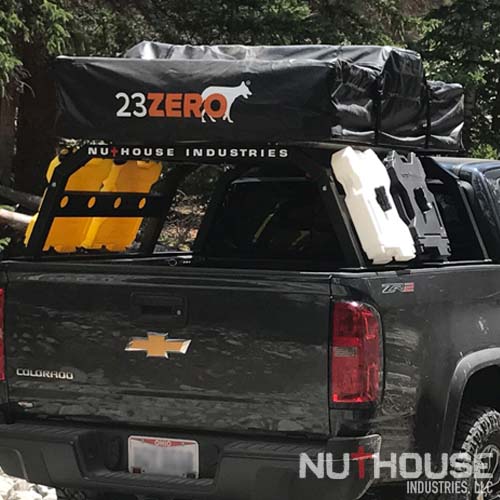Diesel Colorado ZR2 overland truck with NutHouse Industries rack.